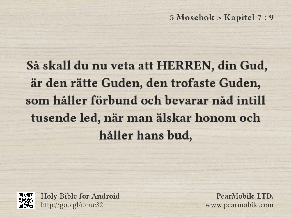 5 Mosebok, Kapitel 7:9